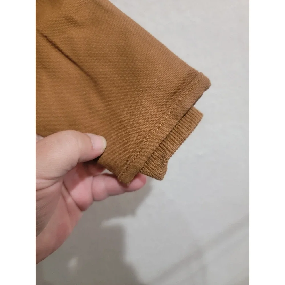 Carhartt Active Jacket Kids 12M Brown Excellent Quilted‎ Lined Canvas Hooded